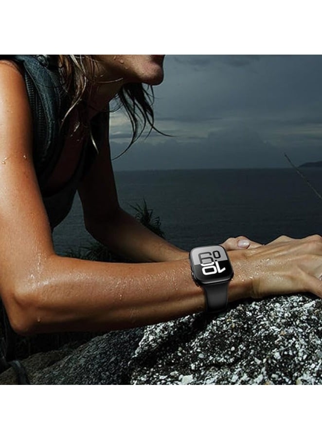 Hard Case for Apple Watch Series 11/10 42mm, with PC Tempered Glass Screen Protector, [Scratch-Resistant] [Overall Protection] Slim Cover for iWatch S11 / S10 42mm, Black - Image 4